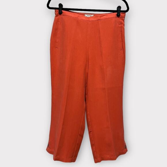 Tommy Bahama NWT Jamaican Jammer cropped Wide Leg Silk Pant sz 8 Red Earth - Picture 1 of 13